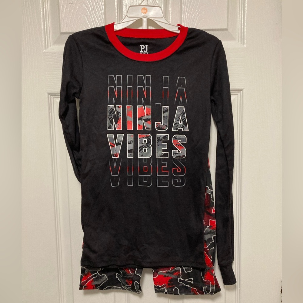 Place New Without Tags Black & Red Ninja 2pc Pj Set